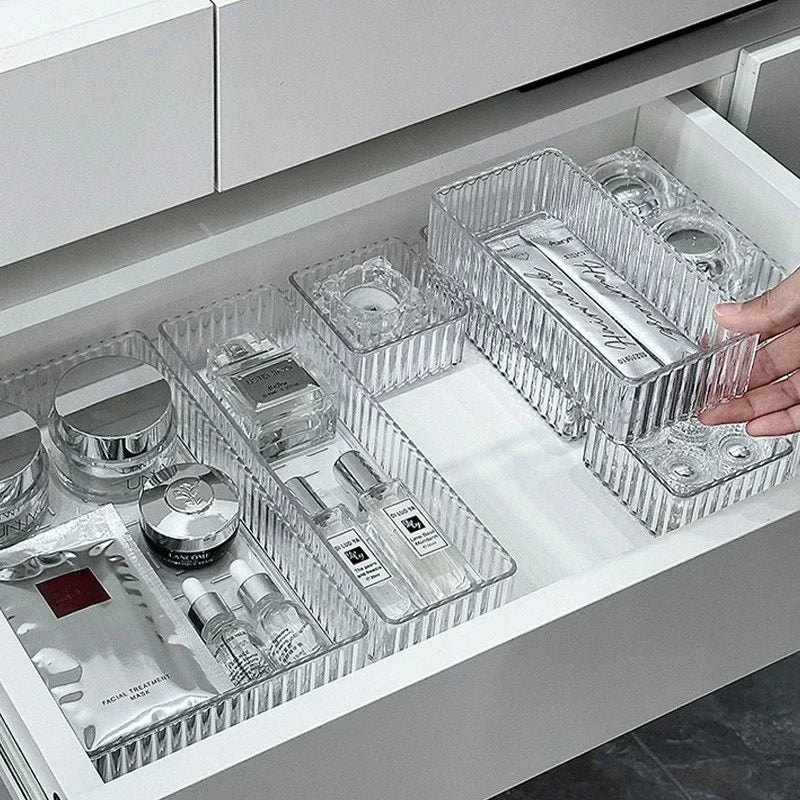 organisateur tiroir bureau transparent