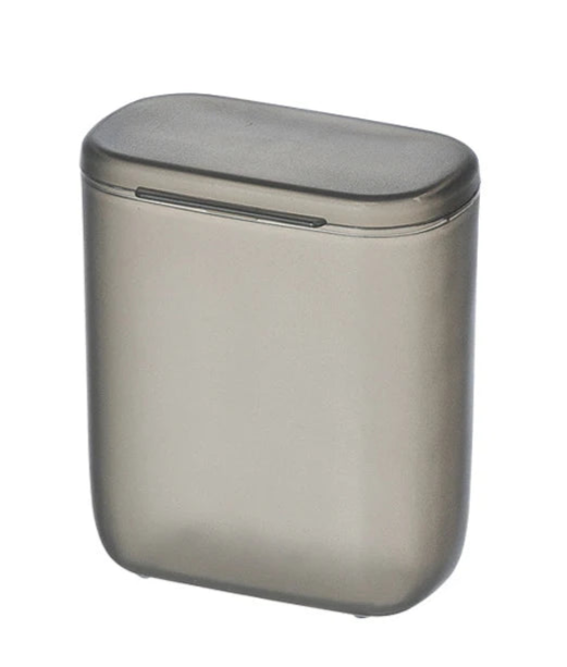 boite de rangement de bureau pour cables avec couvercle transparent plastique blanc vert gris